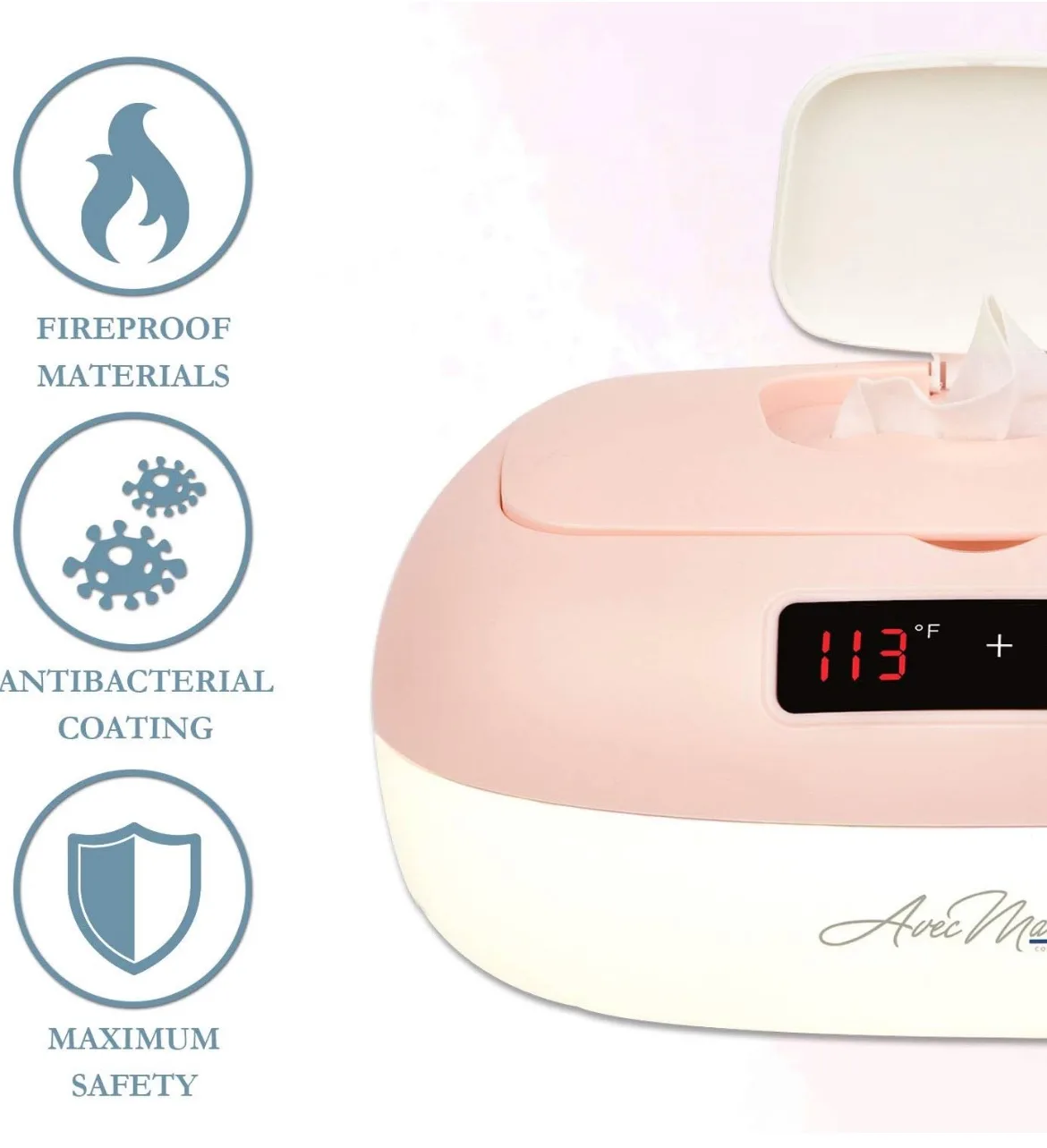 Pink Baby Wipe Warmer (Avec maman) image indicator(3)