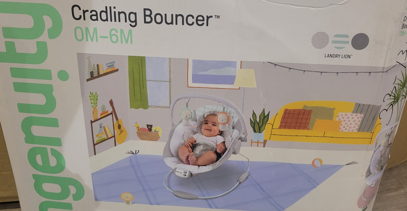 Ingenuity Cradling Bouncer Seat Vibration Melodies-Landry Lion