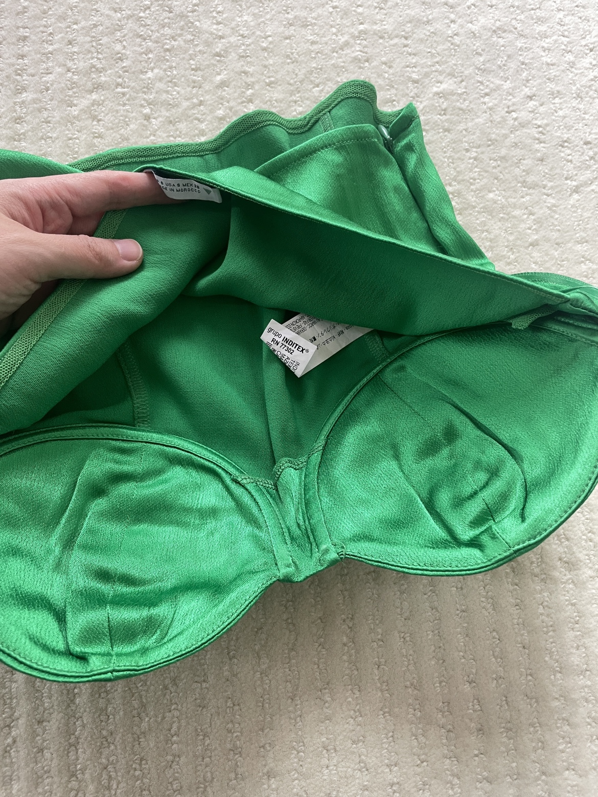 Zara Green Satin Corset Top - photo 4