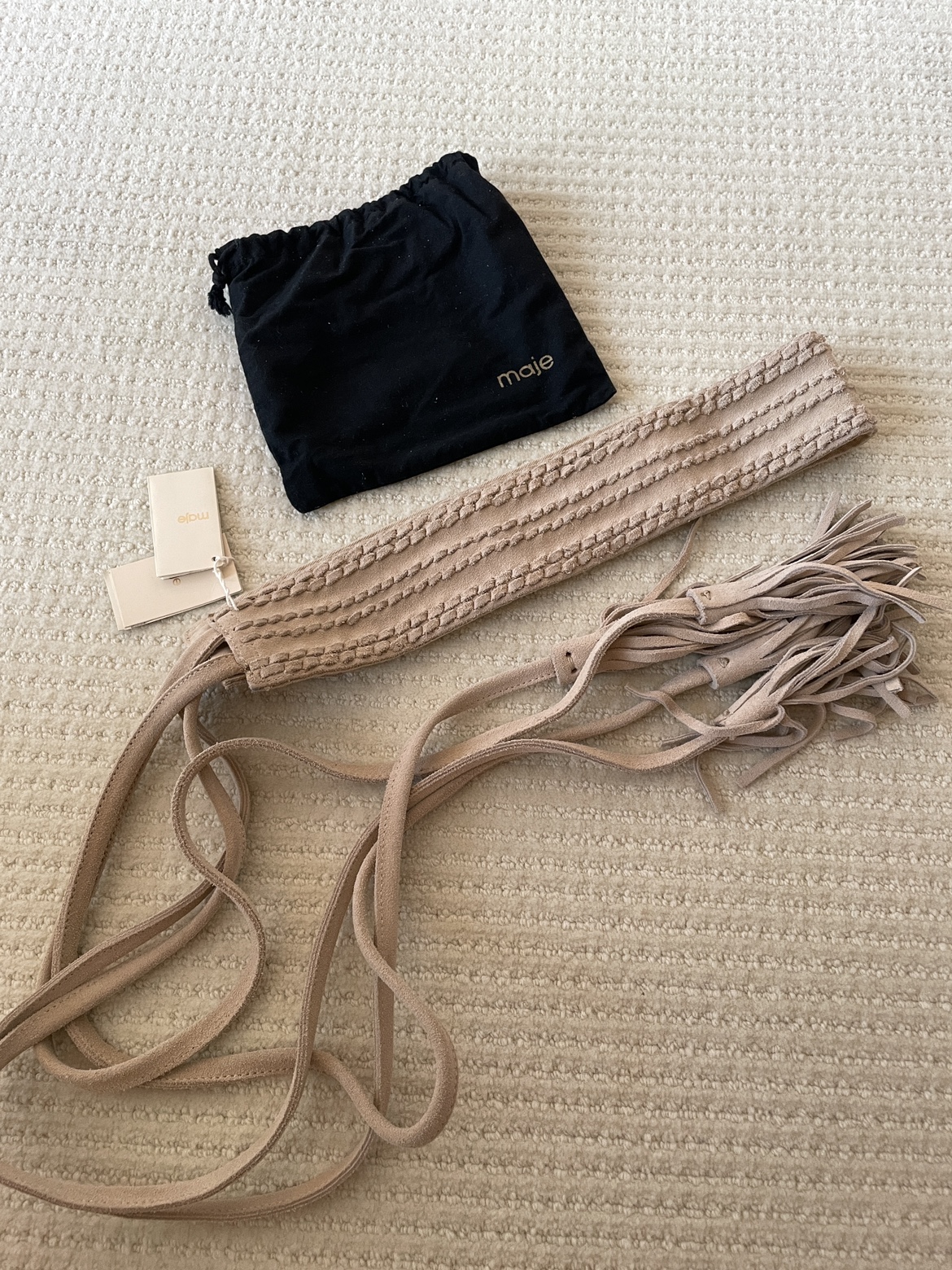 Brand new Maje Suede Belt with Tassels