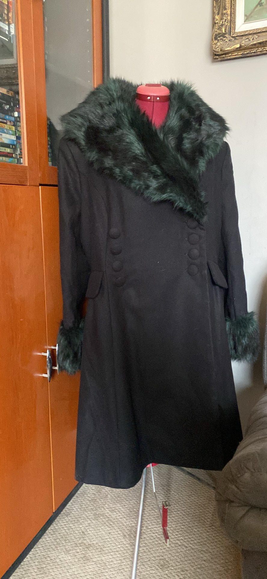 Hell Bunny 50’s Retro Gothic Pin Up Coat - photo 2
