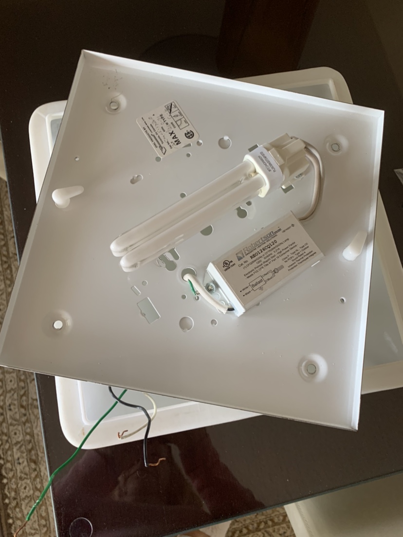 White Flush Mount Ceiling Light Fixture - photo 2