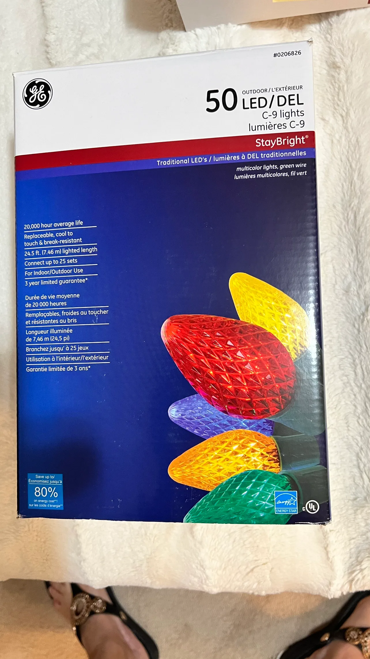 Christmas lights 50 LED C9 multicoloured thumbnail
