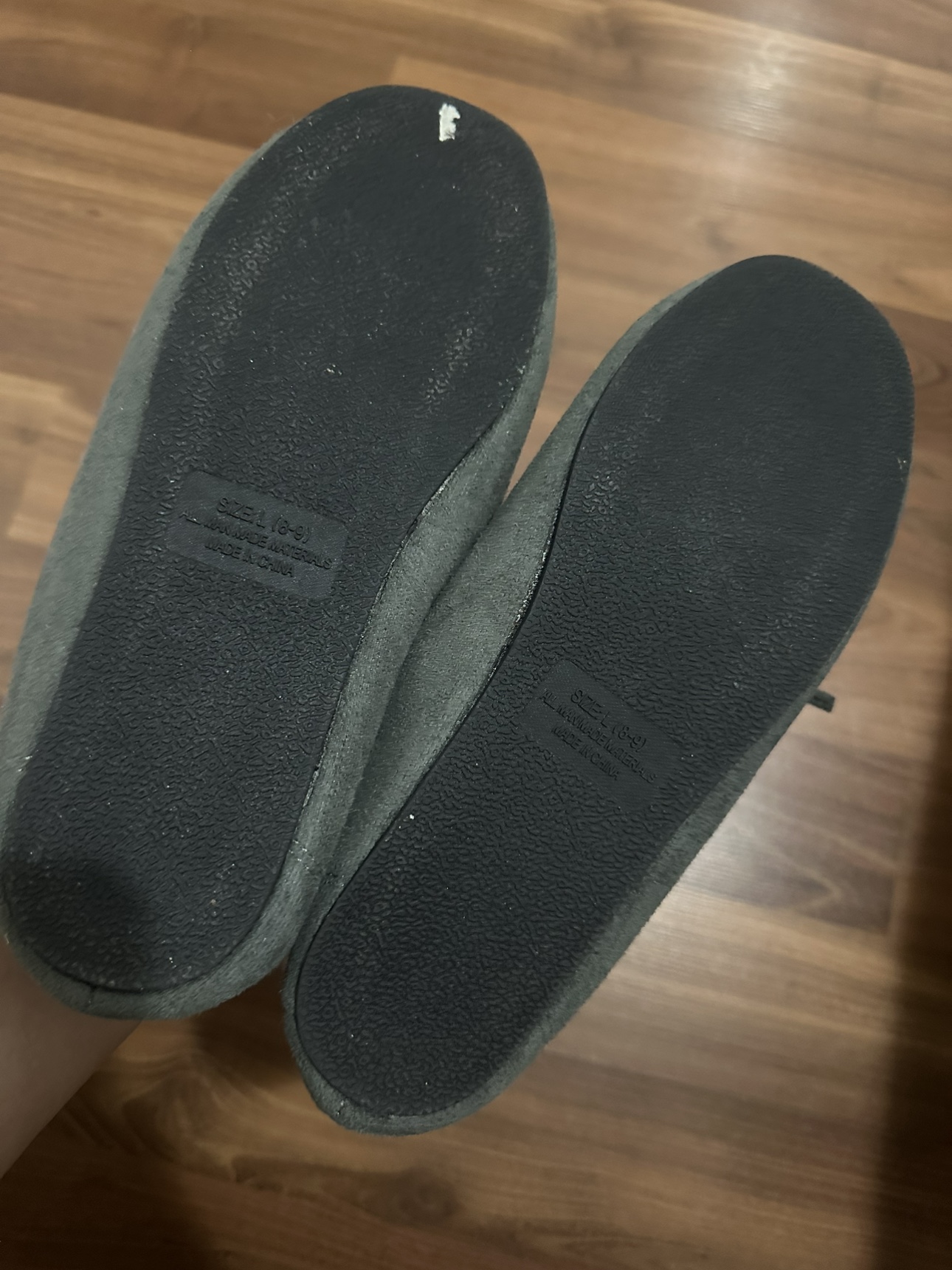 Grey Faux Fur Lined Slippers - photo 3