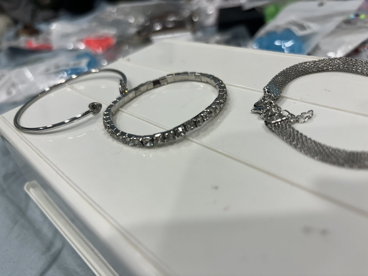 Silver 3 piece bracelet set - photo 3