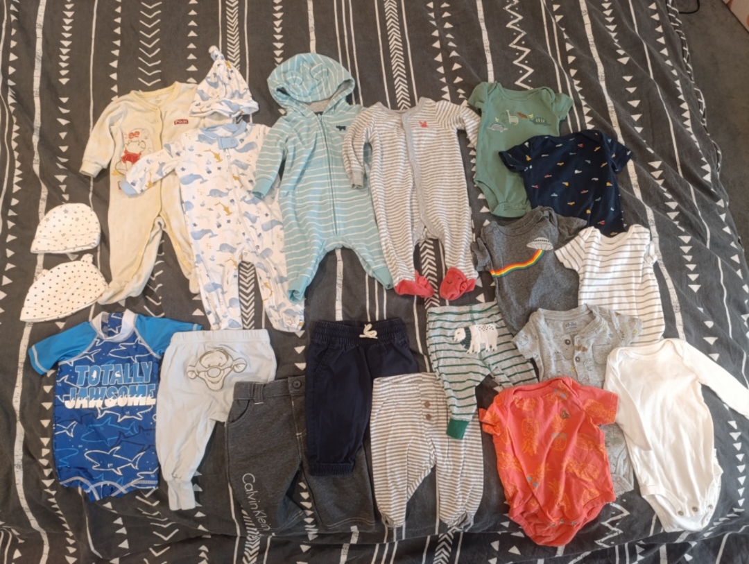 Set of 0-3 mo boy/unisex clothes