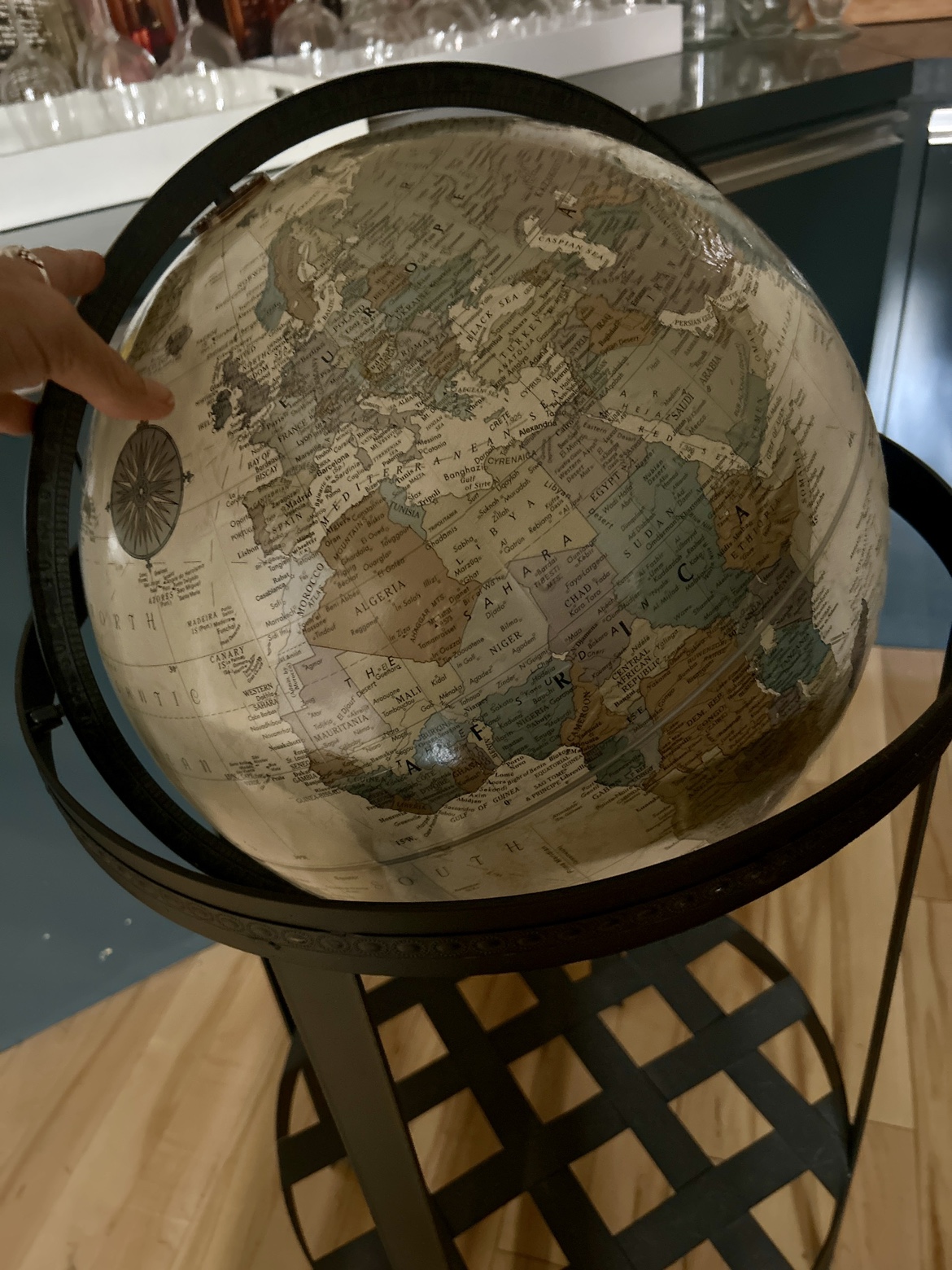 Vintage World Globe with Stand - photo 2