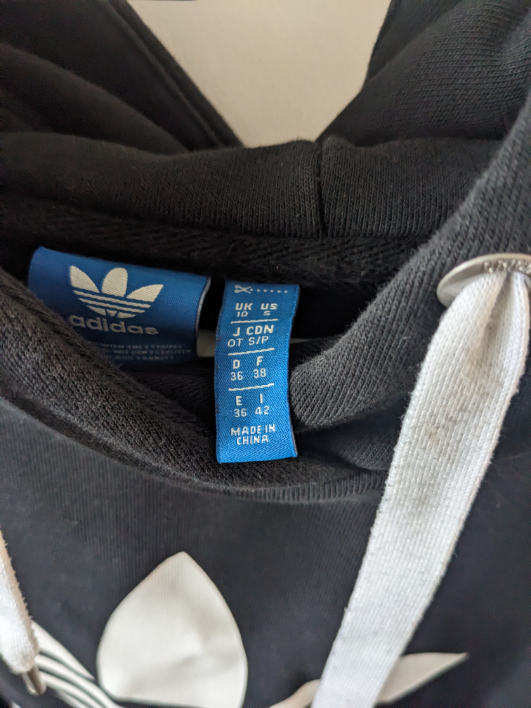 Adidas Black Cropped Hoodie - photo 3
