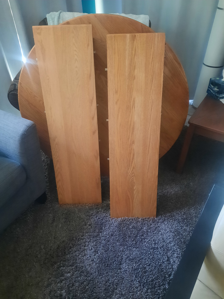 Oak Dining Table Set with 6 chairs and 2 Leaves - photo 2