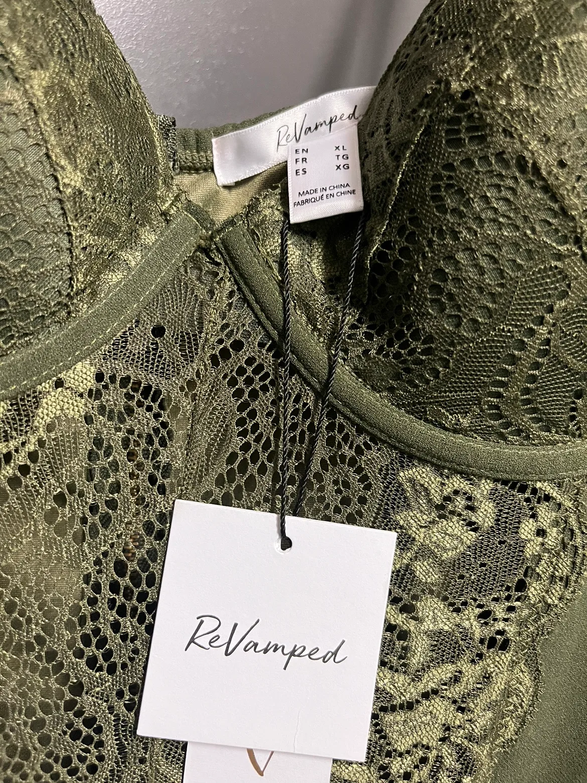 ReVamped Green Lace Jumpsuit image indicator(2)