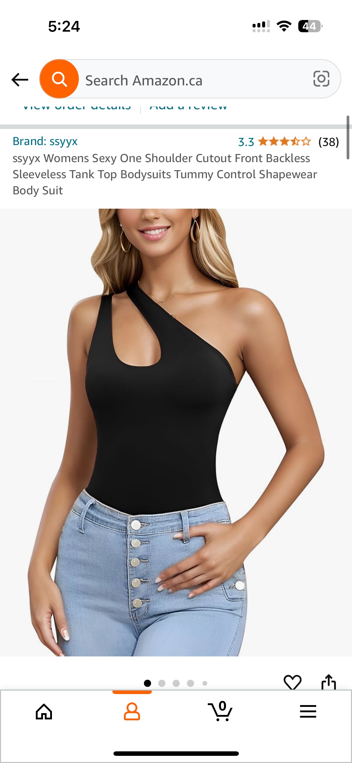 Black One Shoulder Bodysuit