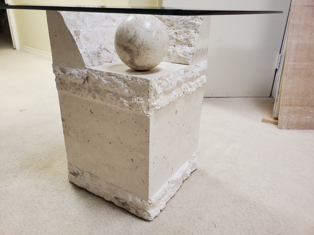 Stone and Glass Coffee Table
