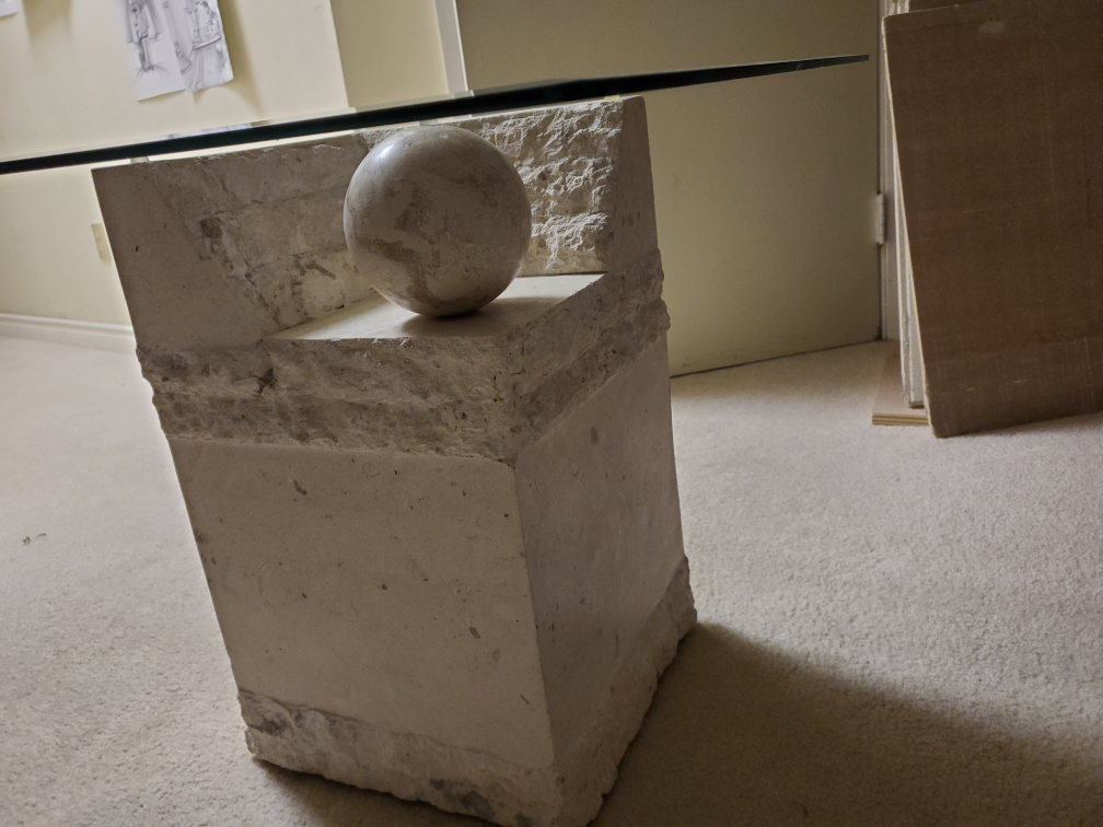 Stone and Glass Coffee Table - photo 3