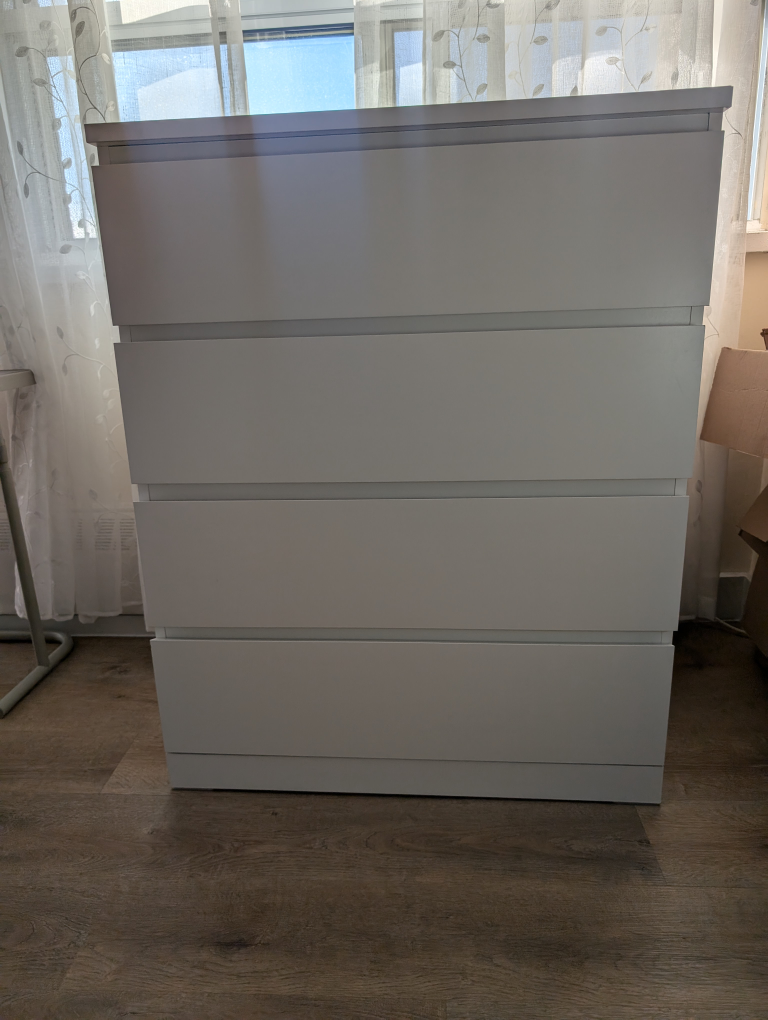 White 4-Drawer Dresser
