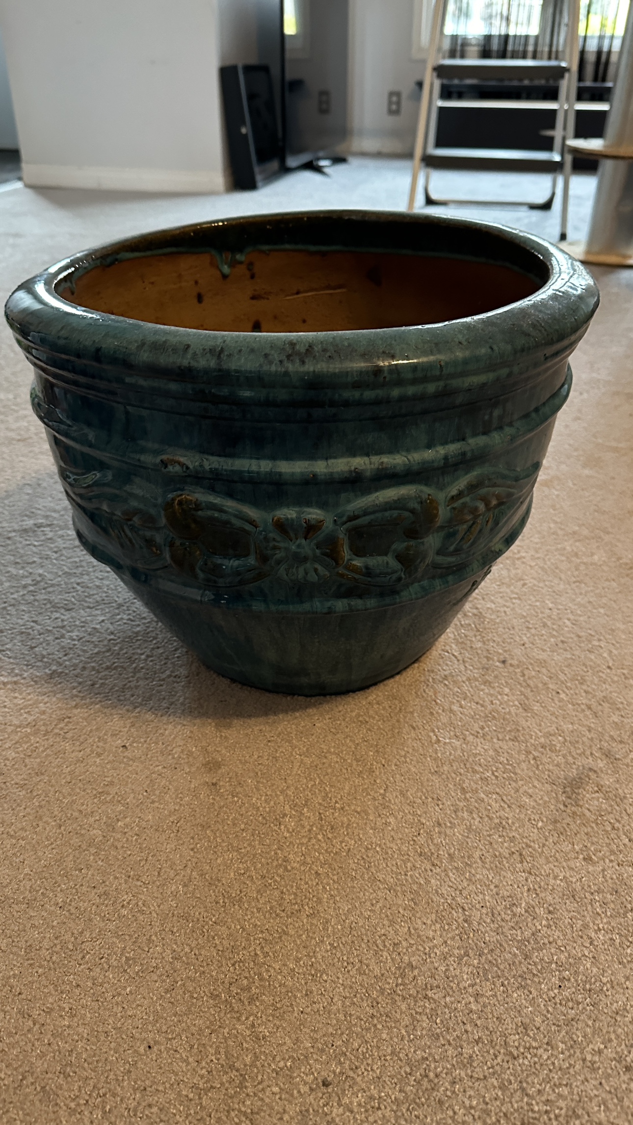 Large Green Flower Pot