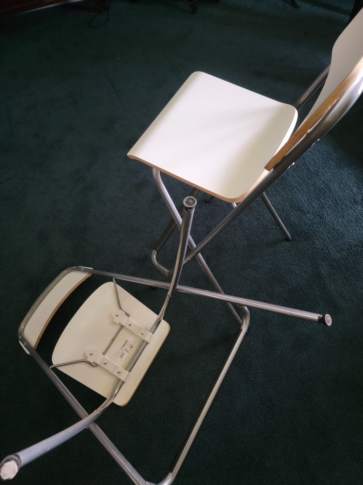 IKEA Folding Bar Stools - White - photo 3