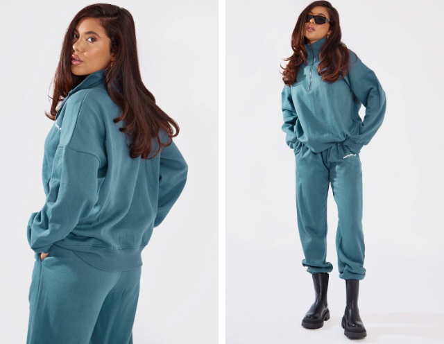 PrettyLittleThing Teal Blue Sweatsuit - photo 5