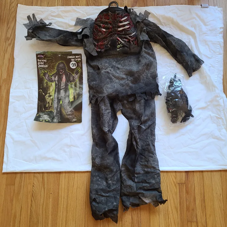 Burning Dead Zombie Costume child size 8-10 for $20! thumbnail