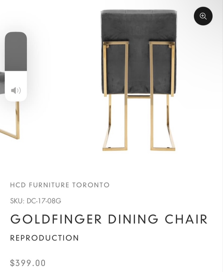 Goldfinger Dining Chair - photo 2