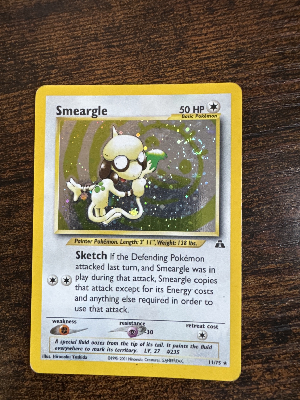 Smeargle 11/75 Pokemon Card