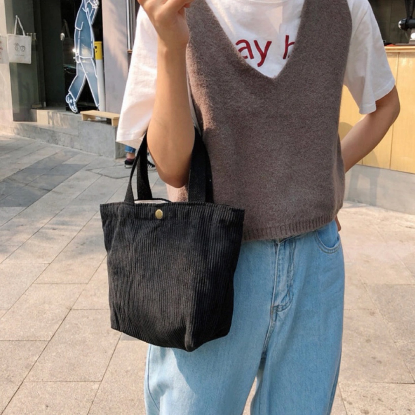 Corduroy Tote Bag - photo 4