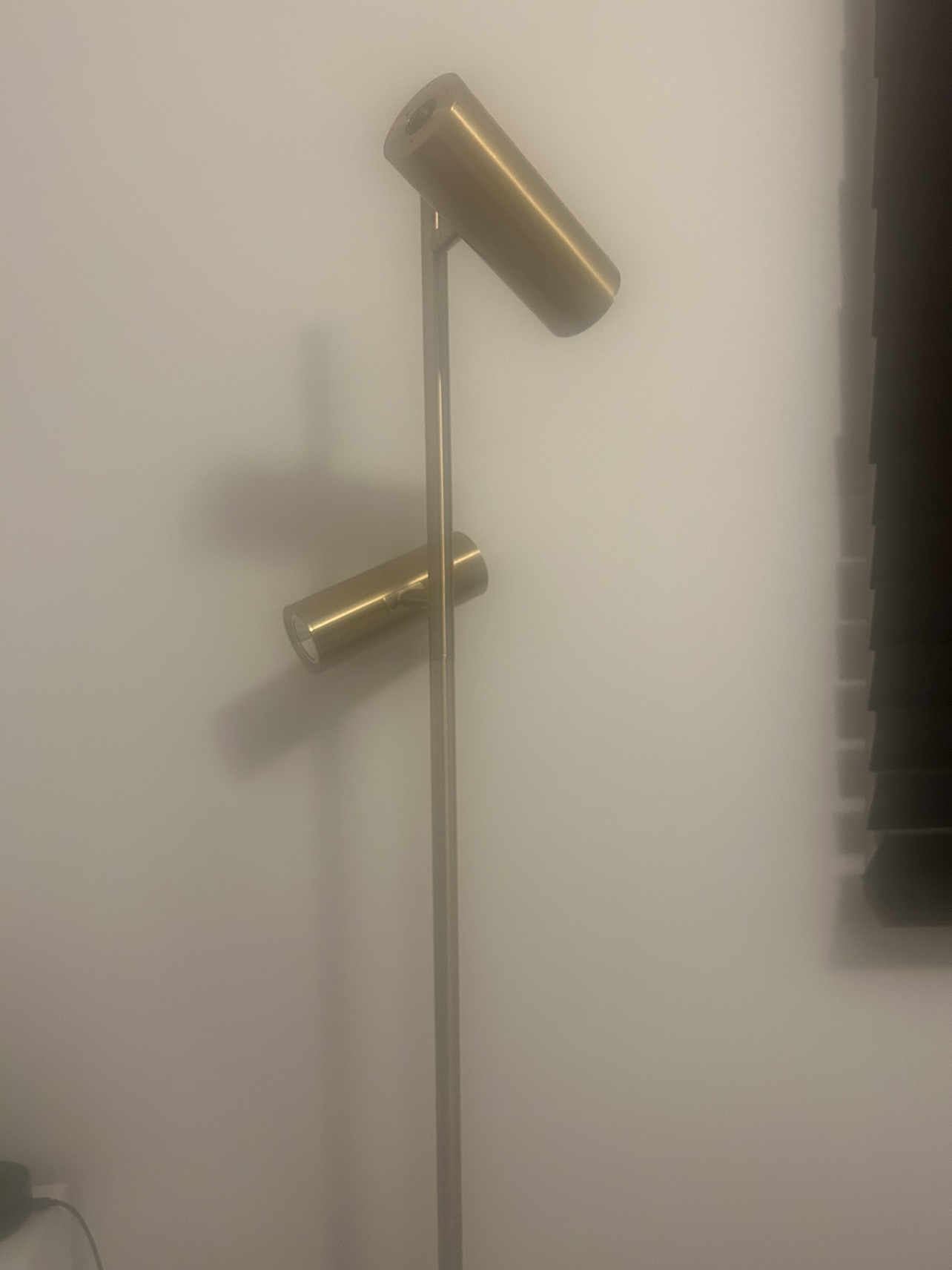 Gold Floor Lamp with Marble Base