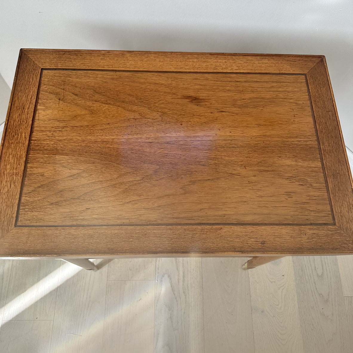 Mid Century Modern End coffee side Table wood brass - photo 5