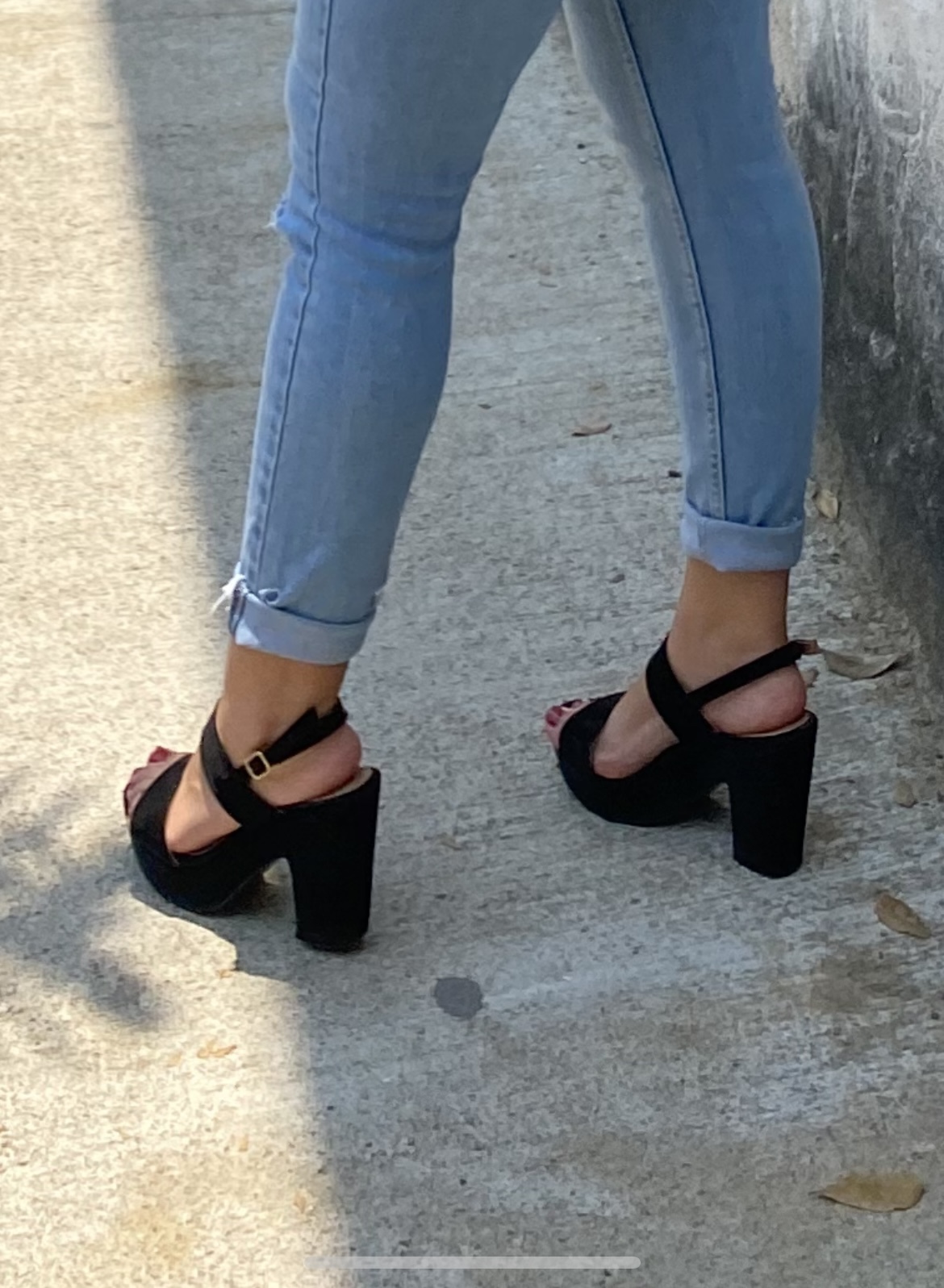 Black Platform Heels Sandals - photo 2