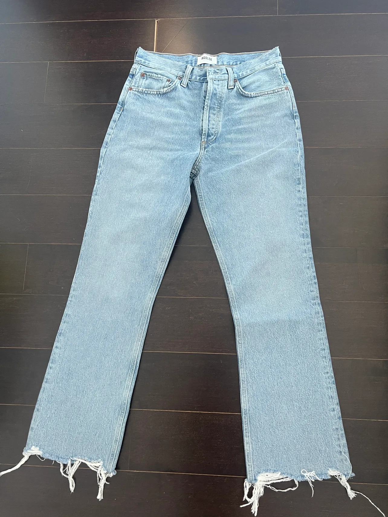 Agolde Pinch Waist High Rise Straight Jeans - Size 26 thumbnail