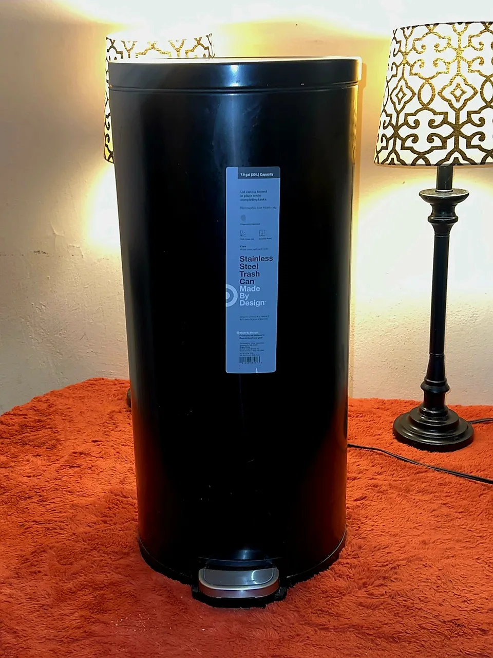 Black Stainless Steel Trash Can thumbnail