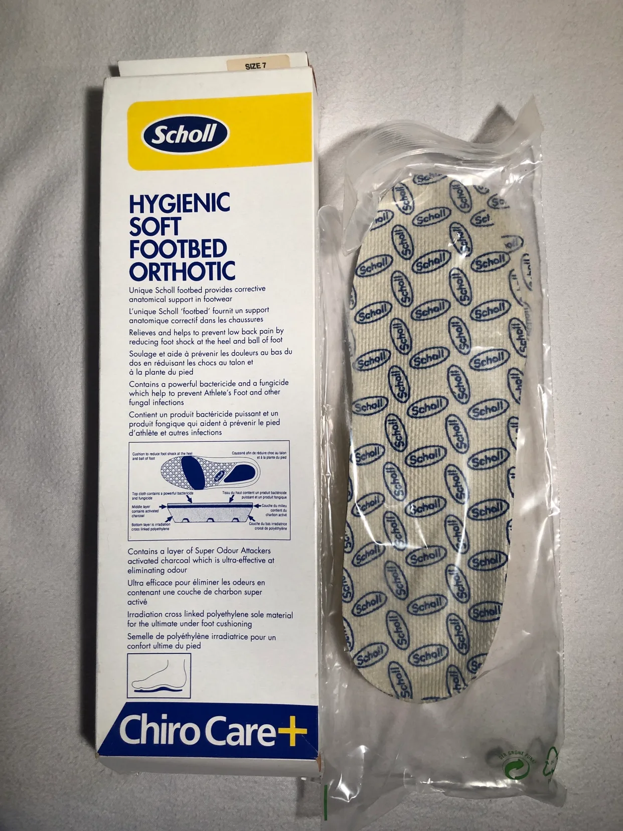 Scholl Hygienic Soft Footbed Orthotic Size 7 image indicator(4)