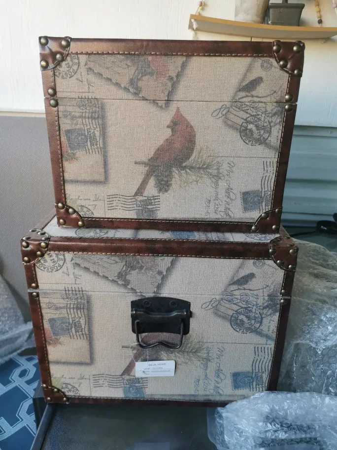 Set of Two Decorative Storage treasure Boxes beja home image indicator(2)