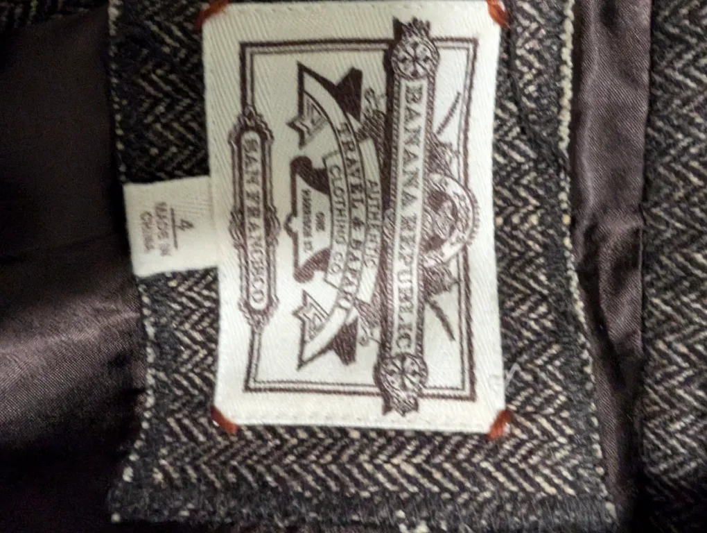 Banana Republic Tweed Blazer with Suede Elbow Patches image indicator(3)