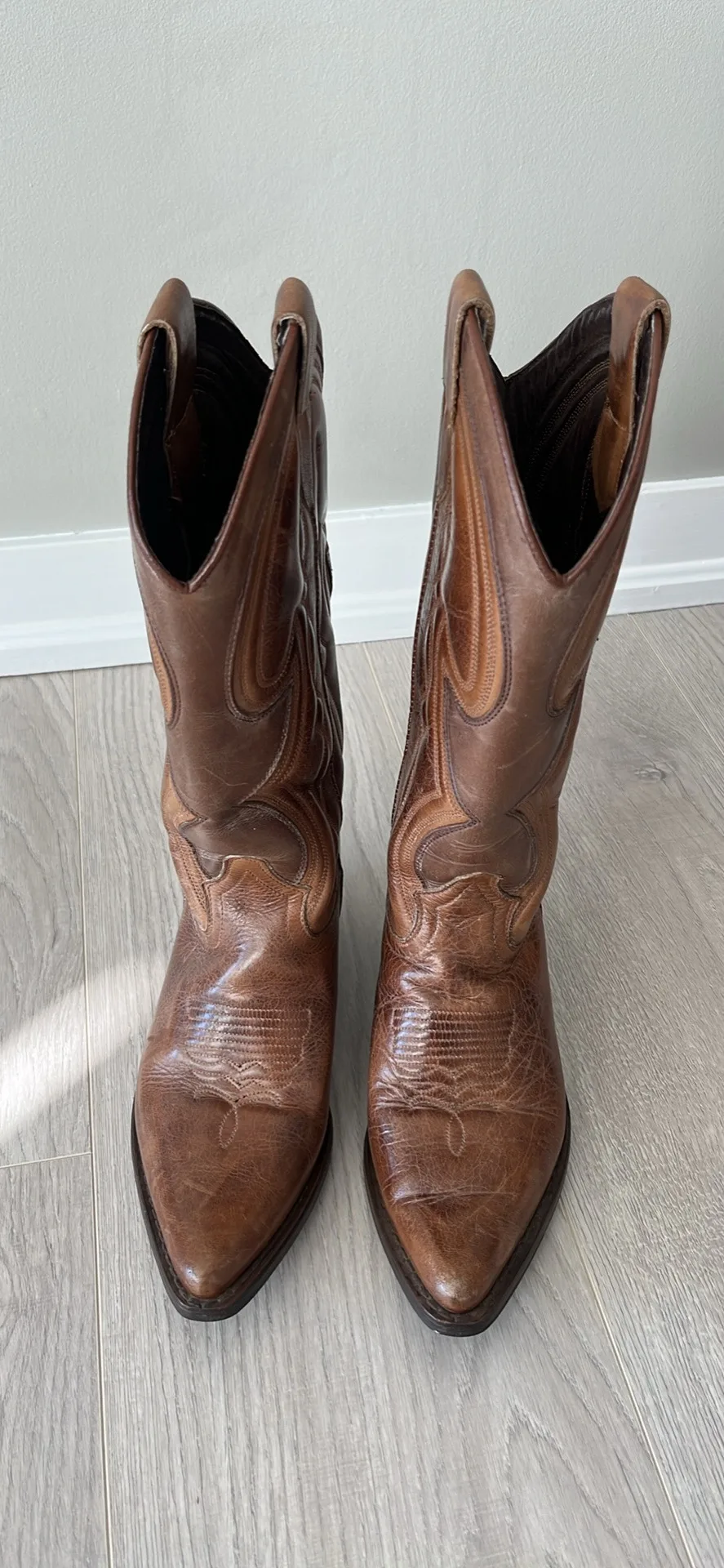 Guess by Georges Marciano Brown Cowboy Boots thumbnail