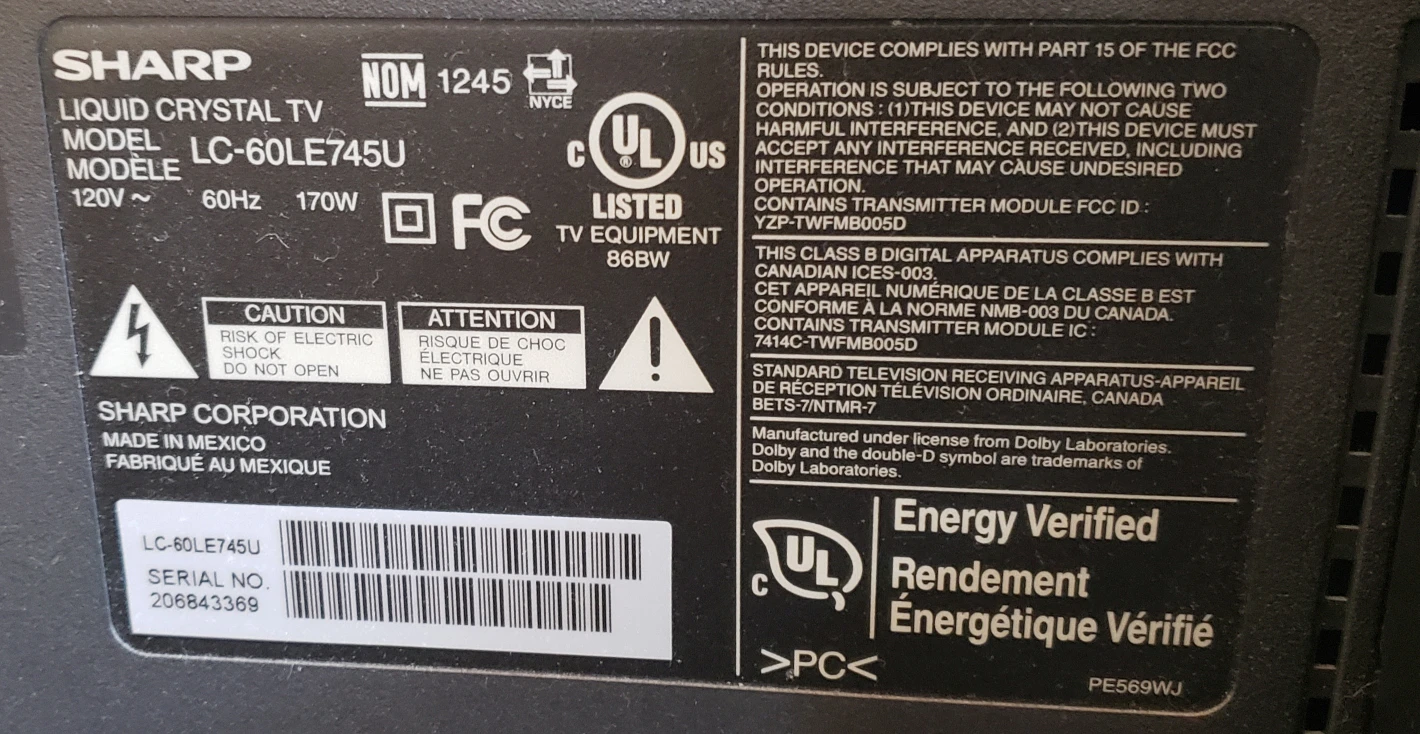 Sharp 60" TV - photo 2