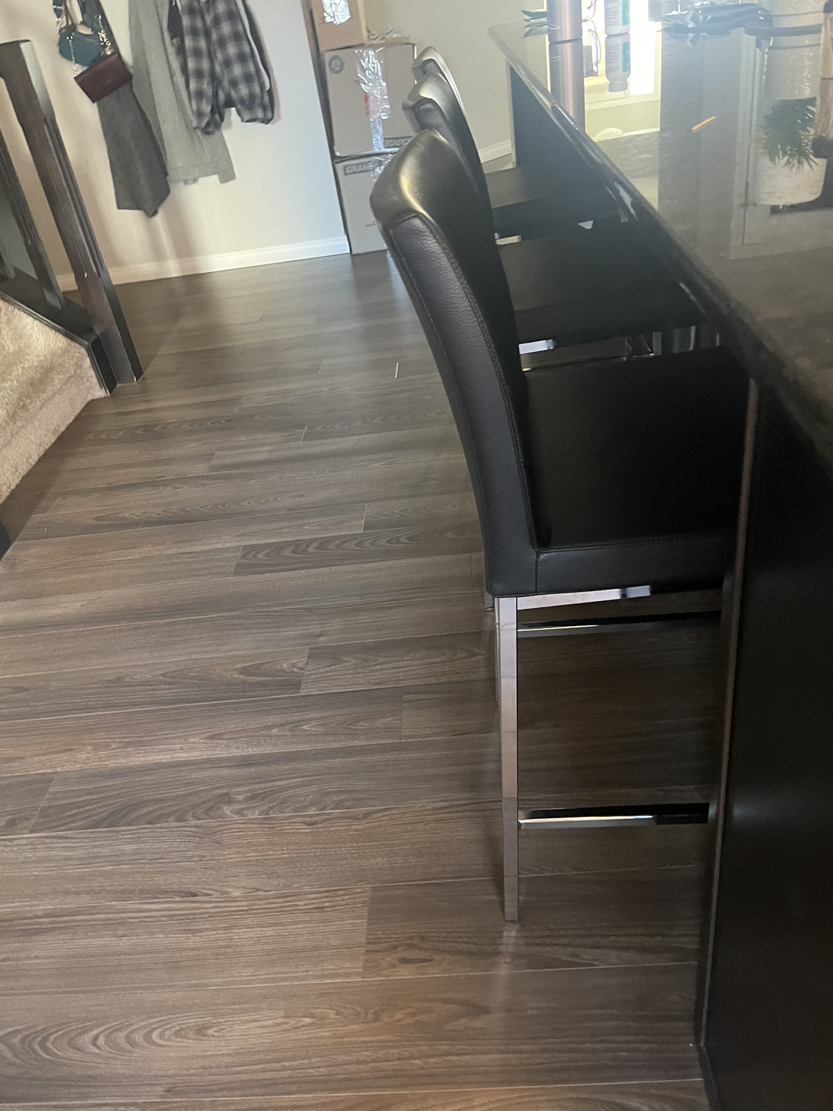 Set of 3 Black Bar Stools - photo 3