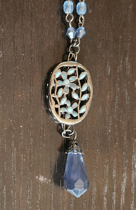 Blue Crystal Necklace & Blue Stone necklace