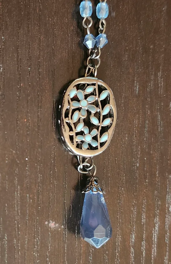 Blue Crystal Necklace & Blue Stone necklace thumbnail