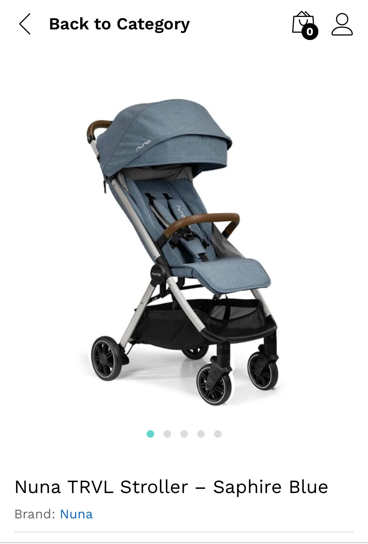 Nuna TRVL™ Stroller- Sapphire blue- ret. $700 thumbnail