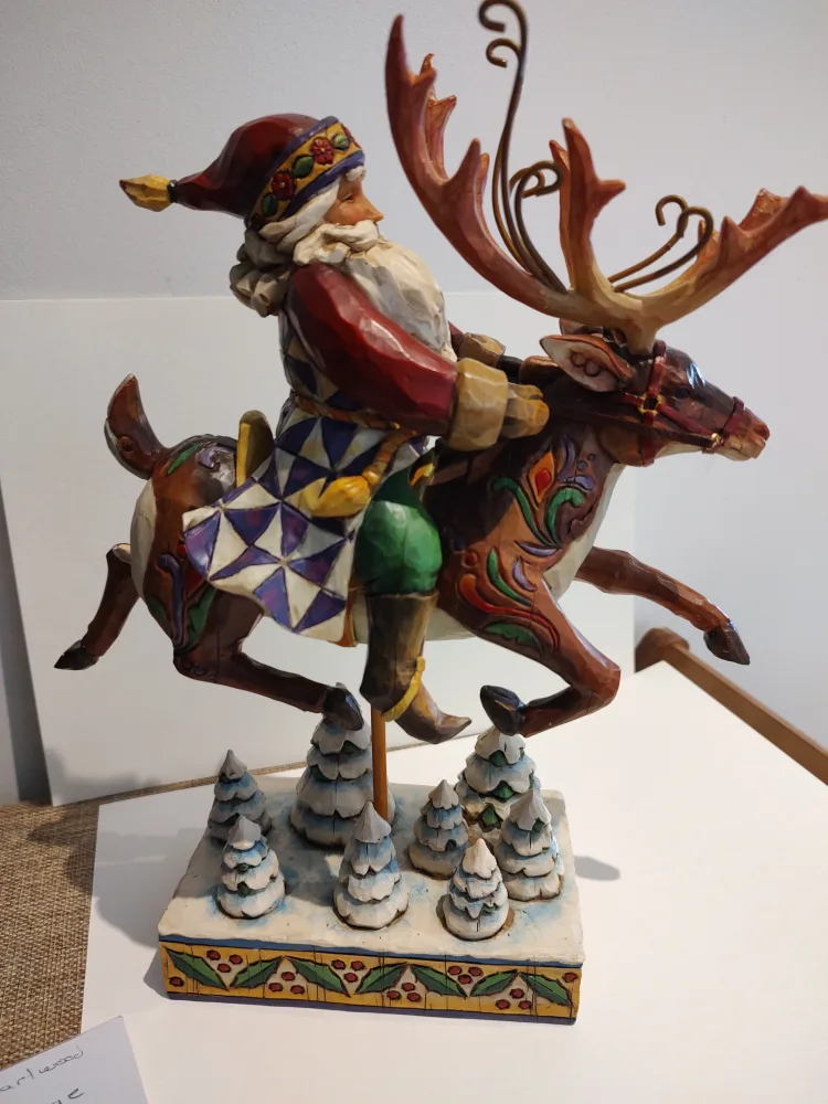 Heartwood Creek Jim Shore Santa on Reindeer Figurine image indicator(3)