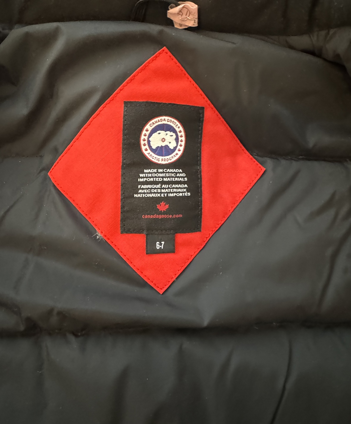 Canada Goose Kids Red Winter Jacket Size 6-7 - photo 3
