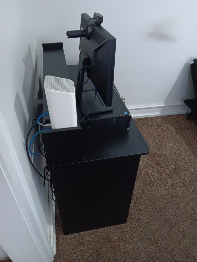 Black Computer Desk with Drawer