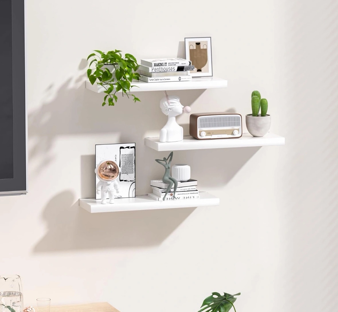 New White Floating Shelves set of 3 - photo 5