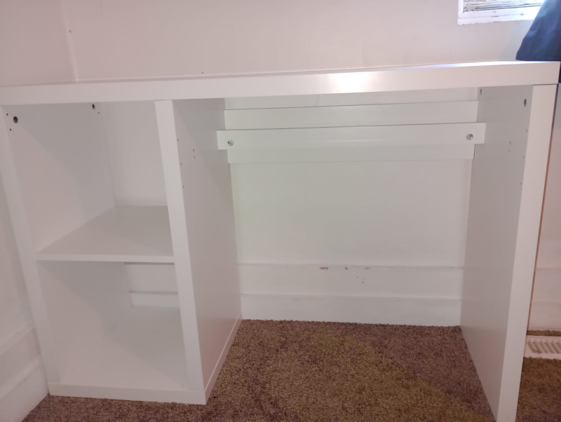 IKEA White Desk with Shelf