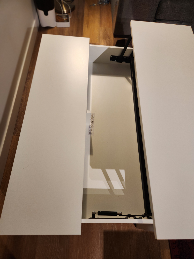 White Lift Top Coffee Table - photo 4