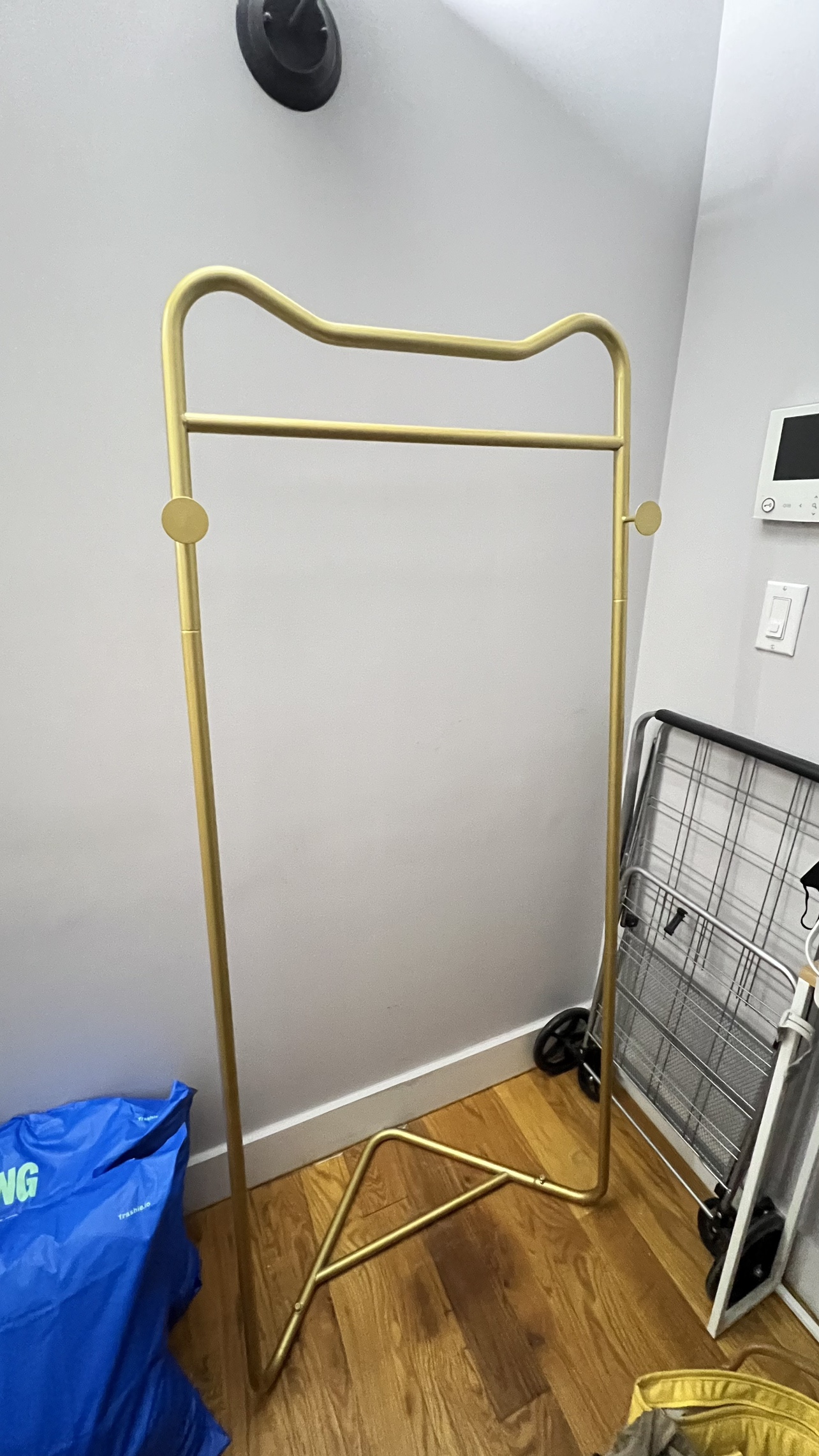 Gold Corner Coat Rack
