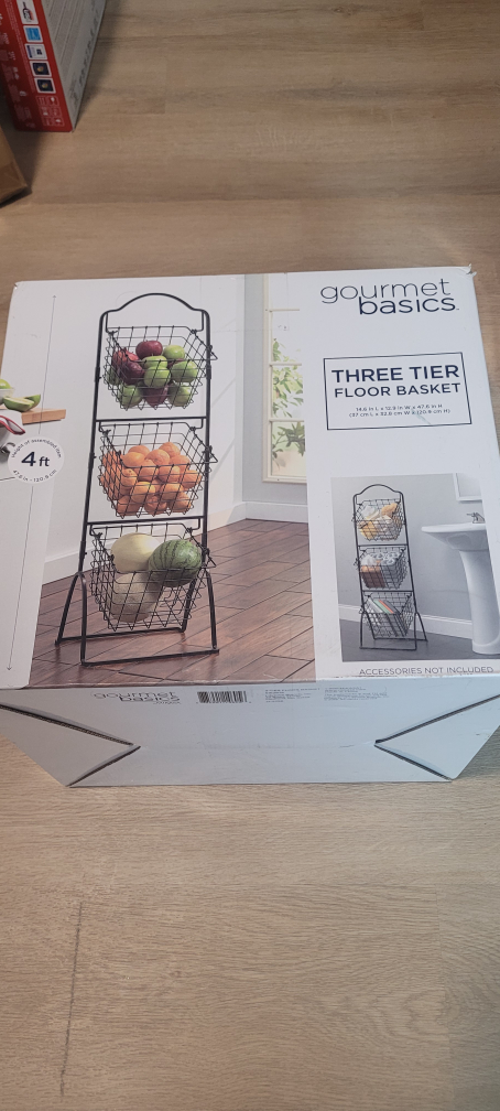 Gourmet Basics 3 Tier Floor Basket