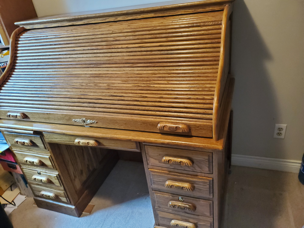 Solid Wood Rolltop Desk - photo 2