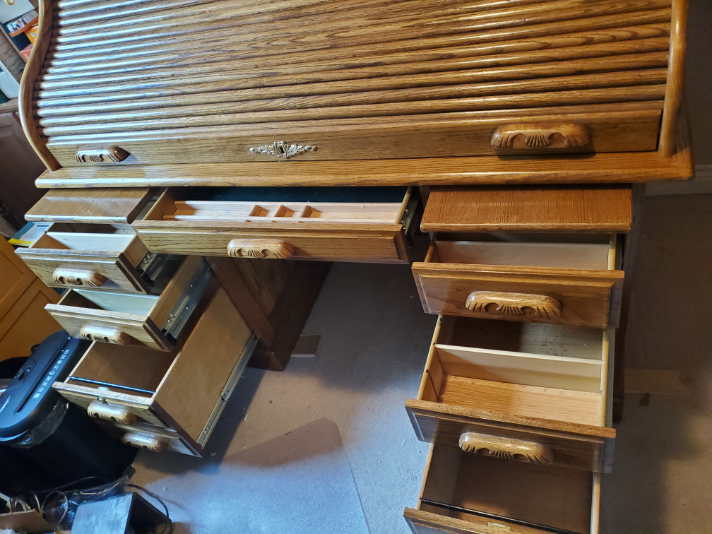Solid Wood Rolltop Desk - photo 5