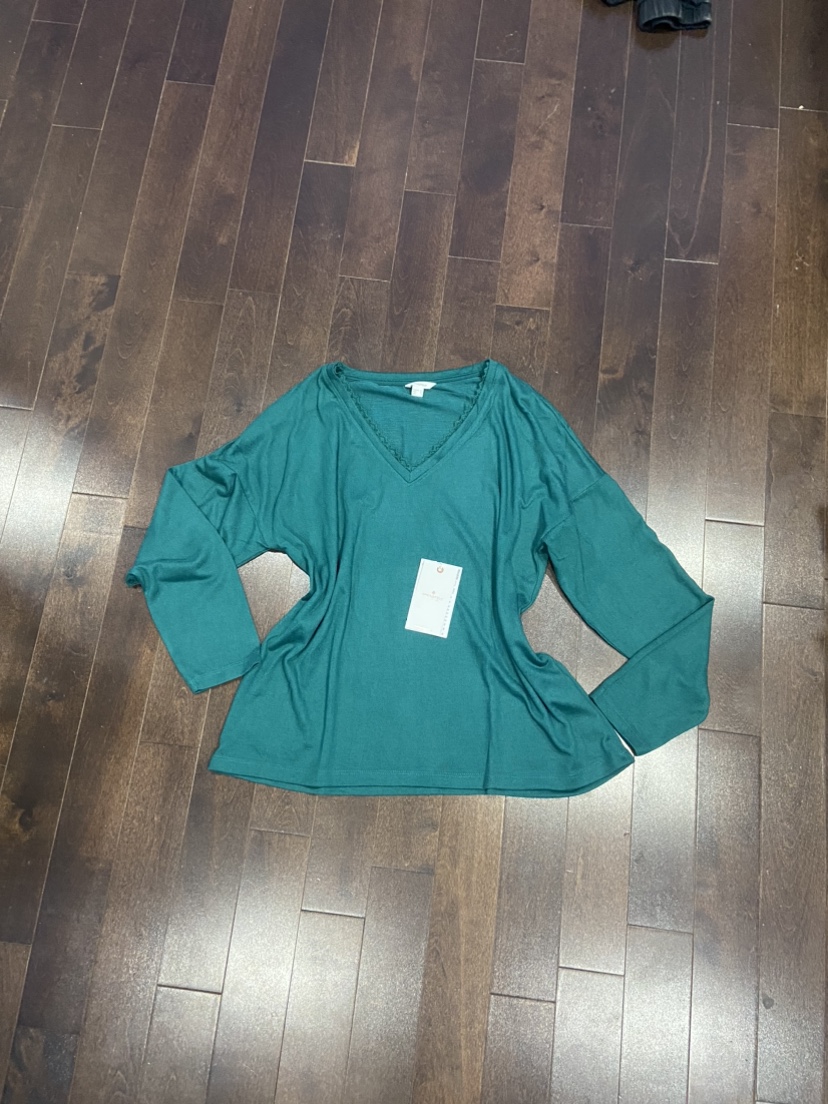 Springfield Green V-Neck Long Sleeve Top - photo 4